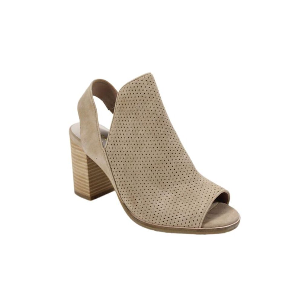Cole Haan Grand.OS Womens Suede Perforated Open Toe Slingbacks Beige Size 6.5